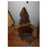 Basket with Wooden Shelves & Corner Detail Shelves