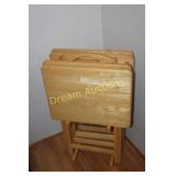 4 TV Trays on Stand
