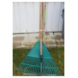 Assorted Rakes & Hoe