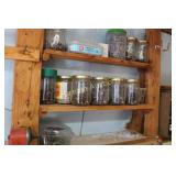 3 Shelves of Nails, Screws & Contents of Storage