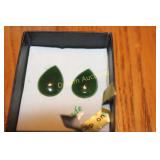 Pair of Jade Clip on Earrings