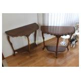 2 Half Moon Side Tables