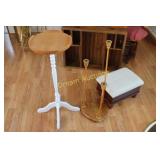Plant Stand, Candle Holder & Foot Stool 29H