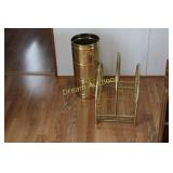 Brass Cane Holder & Magazine Rack