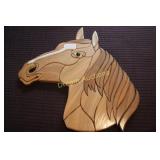 Custom Made Wood Horse 18x18