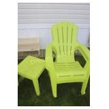 2 Adirondanck Chairs & Side Table