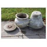 2 Cement Pots