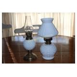 2 Milk Glass Lamps