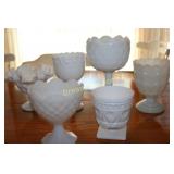 6 Pieces of Milk Glass