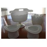 4 Pieces of Milk Glass