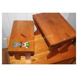 2 Wooden Hand Made Stools