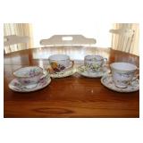 4 Cups & Saucers incl Queen Anne