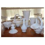 Collection of Milk Glass