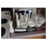 Assorted Milk Glass