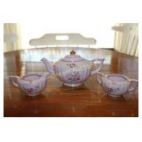 Sadler Tea Pot, Sugar & Creamer