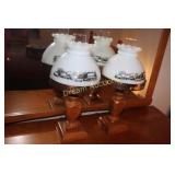 Pair of Curier & Ives Shades / Lamps 18H