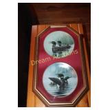 2 Loons - Framed Collector Plates