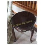 Wooden Oval Side Table with Drawer Wooden Oval Side Table with Drawer