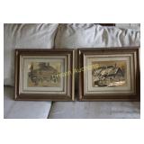 2 Framed Metal Etching 2 Framed Metal Etching
