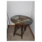 Drop Leaf Table with Handpainted Designs Drop Leaf Table with Handpainted Designs
