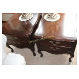 Pair of Wooden Side Tables with Drawer Pair of Wooden Side Tables with Drawer