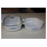 2 Pieces of Corningware, only 1 Lid 2 Pieces of Corningware, only 1 Lid