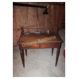 Antique Desk with Vintage Items 39.5x24x41H Antique Desk with Vintage Items 39.5x24x41H