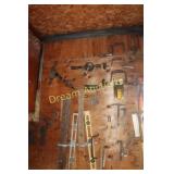 Contents of Wall incl Vintage Tools, Drills Contents of Wall incl Vintage Tools, Drills