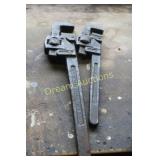 2 Pipe Wrenches 2 Pipe Wrenches