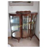 Vintage Display Cabinet with Bow Front Glass Vintage Display Cabinet with Bow Front Glass