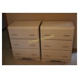 2 Small 3 Drawer Dresser/Side Tables 23.5x16x30H 2 Small 3 Drawer Dresser/Side Tables 23.5x16x30H