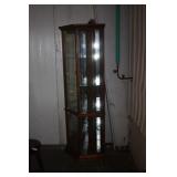Lighted Corner Display Cupboard 26 x 19 x 72H