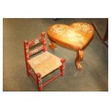 Kids Chair & Small Heart Shaped Table