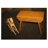 Wooden Stool & Small Rocking Horse