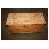 Wooden Box on Wheels 32 x 14.5 x 16H