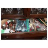 Contents of Drawer incl Oriental Spoons & Cutlery