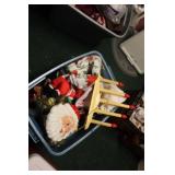 Tote with Christmas Decorations