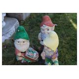 3 Ceramic Garden Gnomes