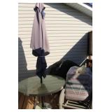 Patio Table/Umbrella & 4 Chairs/Cushions