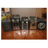 Various Makes of Antique Box Cameras