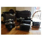 7 Vintage Cameras incl Yashica, Canon, Fugi &