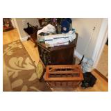 Magazine Rack, Side Table & Contents