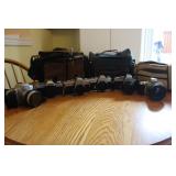 6 Minolta Camera`s, 2 missing lenses