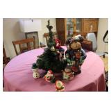 Christmas Lot incl Small Tree, Stocking Holder
