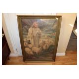 1943 Warner Sallmanm Religious Print 28x40