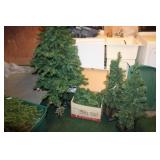 Christmas Tree & 2 Boxes of Garland
