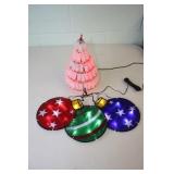 Lighted Christmas Tree & Window Decor