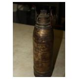 Trench Art Oil Lamp 12H no chimney
