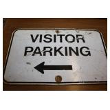 Metal Visitor Parking Sign 12 x 18