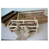 3 Wooden Baskets